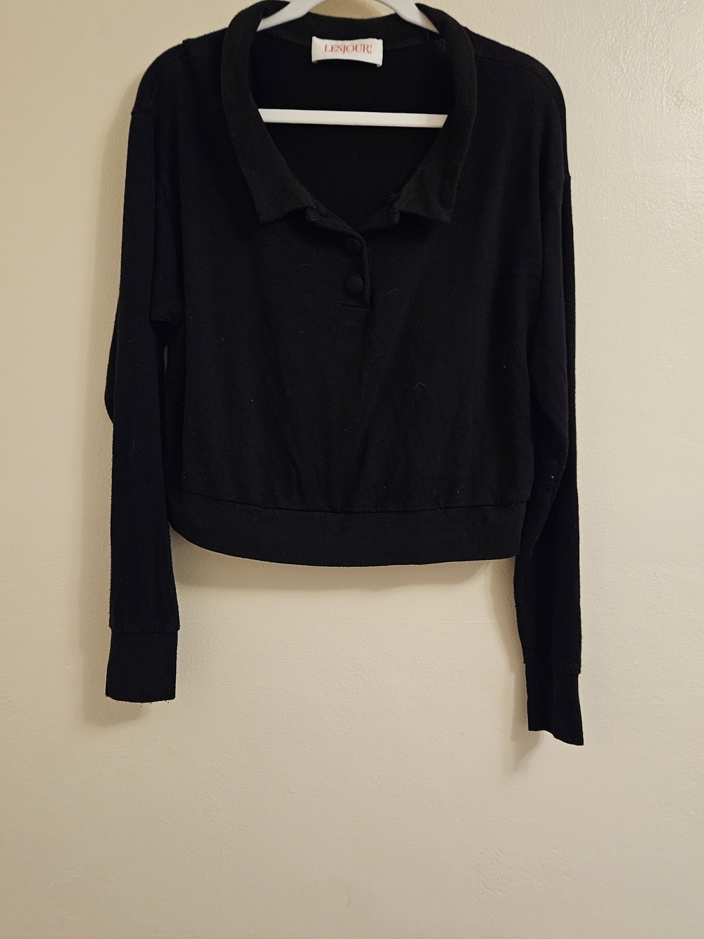Lesjour! Black Collared Pullover
